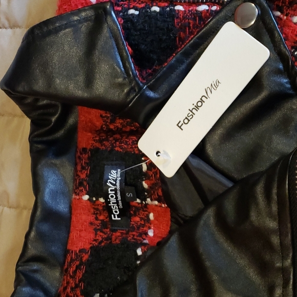 Fashion Mia knit & leather Jacket - Picture 3 of 6